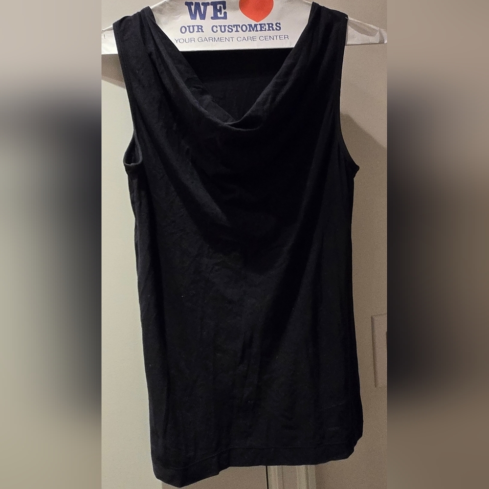 Theory black Cowl Neck Cotton tank top Size Small